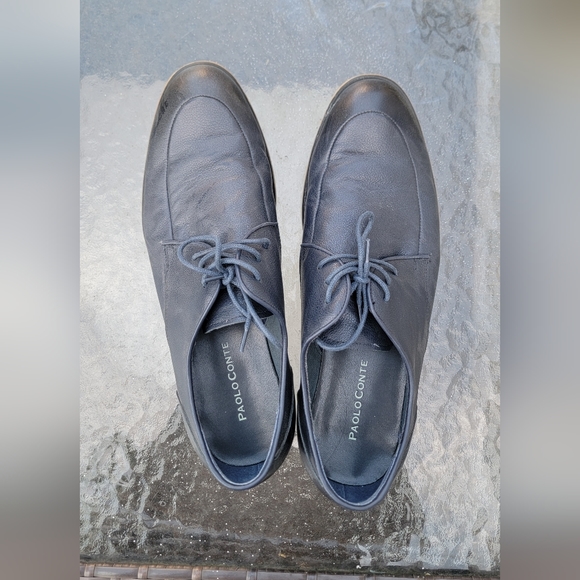 Paolo Conte Leather Oxford Dress Shoes - Picture 2 of 7